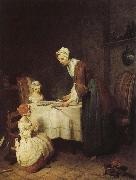 Jean Baptiste Simeon Chardin fasting prayer oil painting